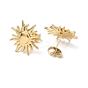 Ion Plating(IP) 304 Stainless Steel Sun Stud Earrings for Women EJEW-F300-10G-2