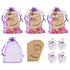 10Pcs Butterfly Acrylic  Pendant Decorations HJEW-TAC0071-2