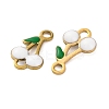 Ion Plating(IP) 304 Stainless Steel Enamel Fruit Connector Charms STAS-P373-01G-3