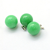 Round Dyed Natural Malaysia Jade Pendants G-Q434-04-2