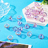 30Pcs UV Plating Acrylic Bead Caps PACR-TA0001-17B-6