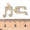 Brass Micro Pave Clear Cubic Zirconia Pendants KK-H449-85C-G-RS-3