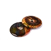 Natural Agate Peace Donut Pendants G-Q606-57-2