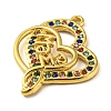Ion Plating(IP) Real 18K Gold Plated 304 Stainless Steel Rhinestone Pendants STAS-P341-07G-01-2