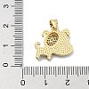Brass Micro Pave Clear Cubic Zirconia Pendants KK-A221-25B-G-3