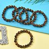 Natural Tiger Eye Bead Stretch Bracelets BJEW-K212-C-028-1