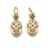 Brass Micro Pave Cubic Zirconia Charms LS-ZIRC-I038-12G-1
