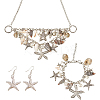 Trendy Starfish and Conch Jewelry Sets SJEW-PH0001-02-1