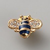 12Pcs Bees Enamel Brooch Setting for Rhinestone JEWB-FH0001-46-1