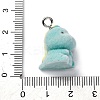 Flocky Resin Pendants FIND-S001-08E-3