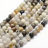 Natural Bamboo Leaf Agate Beads Strands G-F364-02-6mm-1