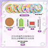 DIY Diamond Painting Rainbow Theme Cup Mat Kits DIAM-TAC0001-02-4