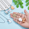 6Pcs 6 Styles Resin Dog Charms Ceiling Fan Pull Chain Extenders HJEW-DC00017-3