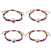 Adjustable Lanmpword Evil Eye Braided Bead Bracelet BJEW-JB11059-1