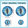 4 Pairs 2 Styles Eye PVC Headlight Car Sticker AJEW-HY0002-38A-2