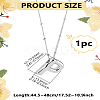 1pc Brass Chain with Alloy Letter Pendants Necklaces NJEW-LP0001-41P-P-2