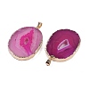 Natural Agate Big Pendants KK-F868-29G-03-2
