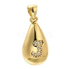 Rack Plating Brass Micro Pave Cubic Zirconia Pendants KK-L226-102G-J-1