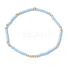 2Pcs Glass Seed Beaded Stretch Bracelets Sets for Women BJEW-MZ00296-02-3