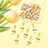 32Pcs Angel Imitation Pearl Acrylic with Alloy Pendant Decorations HJEW-FS00040-02-7