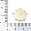 Brass Micro Pave Clear Cubic Zirconia Pendants KK-G545-02G-3