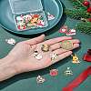 24Pcs 12 Styles Christmas Theme Spray Painted Alloy Enamel Pendants ENAM-FS0002-19P-9