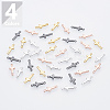 40Pcs 4 Colors Brass Links Connectors KK-PH0003-75-4