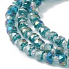 Transparent Electroplate Glass Beads Strands EGLA-F153-AB07-3