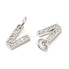 Brass Micro Pave Grade AAA Cubic Zirconia Charms ZIRC-P067-11P-V-NR-3
