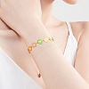 304 Stainless Steel Daisy Flower Link Chains with Enamel AJEW-CJ0001-22C-6