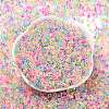 Electroplate Transparent Glass Seed Beads SEED-S042-16A-09-2