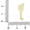 Brass Micro Pave Clear Cubic Zirconia Pendants KK-I476-08G-3