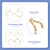 16Pcs 4 Style Adjustable 304 Stainless Steel Chain Link Bracelets Making AJEW-TA0001-24-5