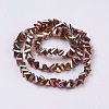 Electroplate Glass Beads Strands EGLA-J145-6mm-FP01-2