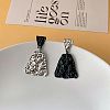 Alloy Triangle with Trapezoid Dangle Stud Earrings FS-WGE86CF-01-4