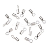 304 Stainless Steel Fold Over Crimp Cord Ends STAS-P434-05C-P-1