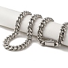 Non-Tarnish 304 Stainless Steel Curb Necklaces NJEW-Q337-04A-P-1