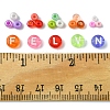 DIY Flat Round with Letter & Round Acrylic & Glass Seed Beads Jewelry Making Findings Kits DIY-FS0006-44-4