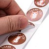 Flat Round Paper Thank You Stickers DIY-C042-12D-4