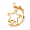 Alloy Open Back Bezel Pendants LS-PALLOY-WH0067-92G-2