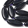Synthetic Blue Goldstone Beads Strands G-B078-E14-01A-4