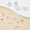 200Pcs 2 Color 304 Stainless Steel Stud Earring Findings STAS-SP0001-50-4