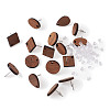 Coconut Brown Wood Stud Earring Findings EJEW-TA0010-06P-14