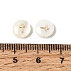 Natural Freshwater Shell Flat Round Beads SHEL-C009-01E-3