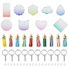 DIY Acrylic Disc Tassel Keychain Making Kits DIY-FS0006-01C-1