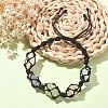 Dyed Natural Quartz Crystal Braided Bead Bracelets BJEW-TA00346-01-4