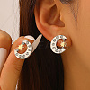 Brass Stud Earrings WG06C1A-12-1