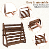 9-Tier Wood Jewelry Earring Display Stands EDIS-WH0041-04-3