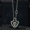 Brass Rotatable Gear Pendant Necklaces for Men NJEW-S451-01AS-1