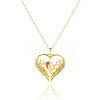 Brass Micro Pave Cubic Zirconia Pendant Necklaces NJEW-BB66483-A-5